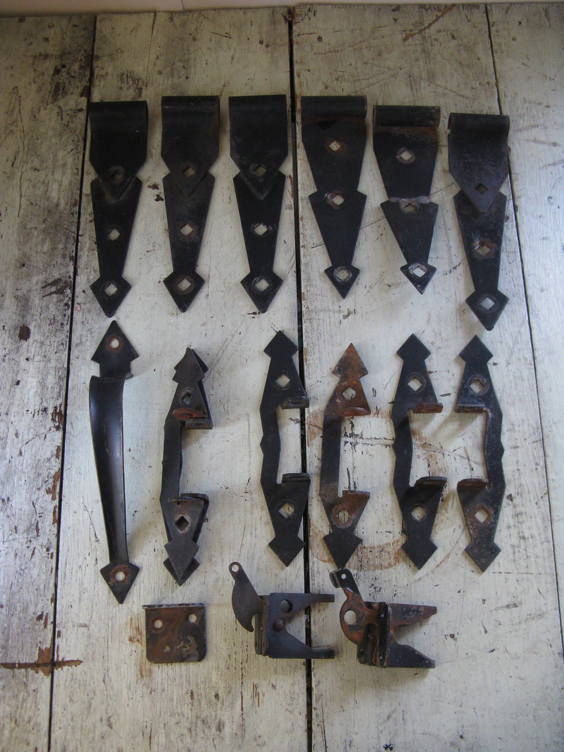 16 piece black wrought iron hardware collection rustic