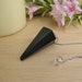 Black Agate Faceted Pendulum