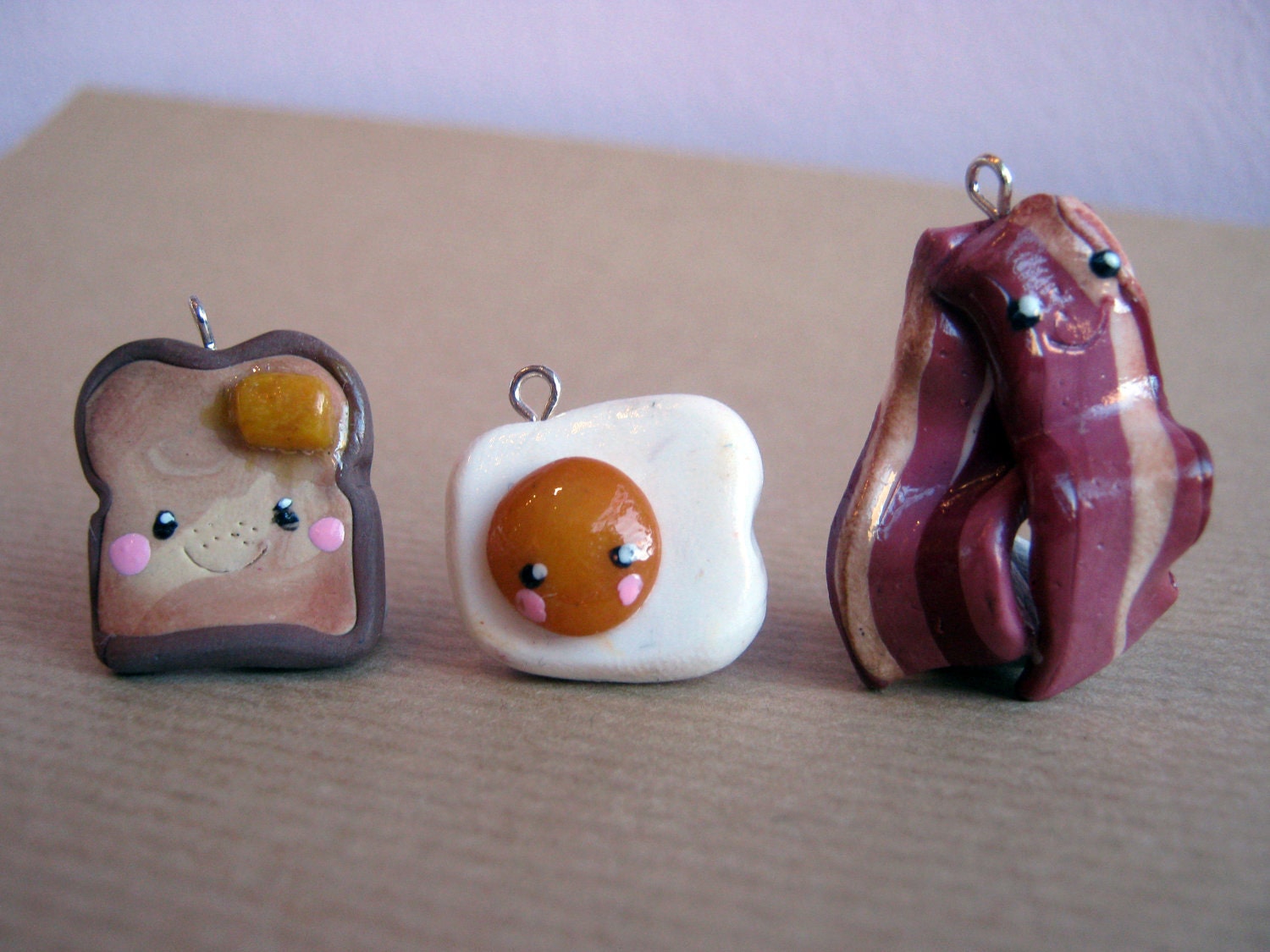 Items similar to Cute Handmade Kawaii Polymer Clay Breakfast Food ...