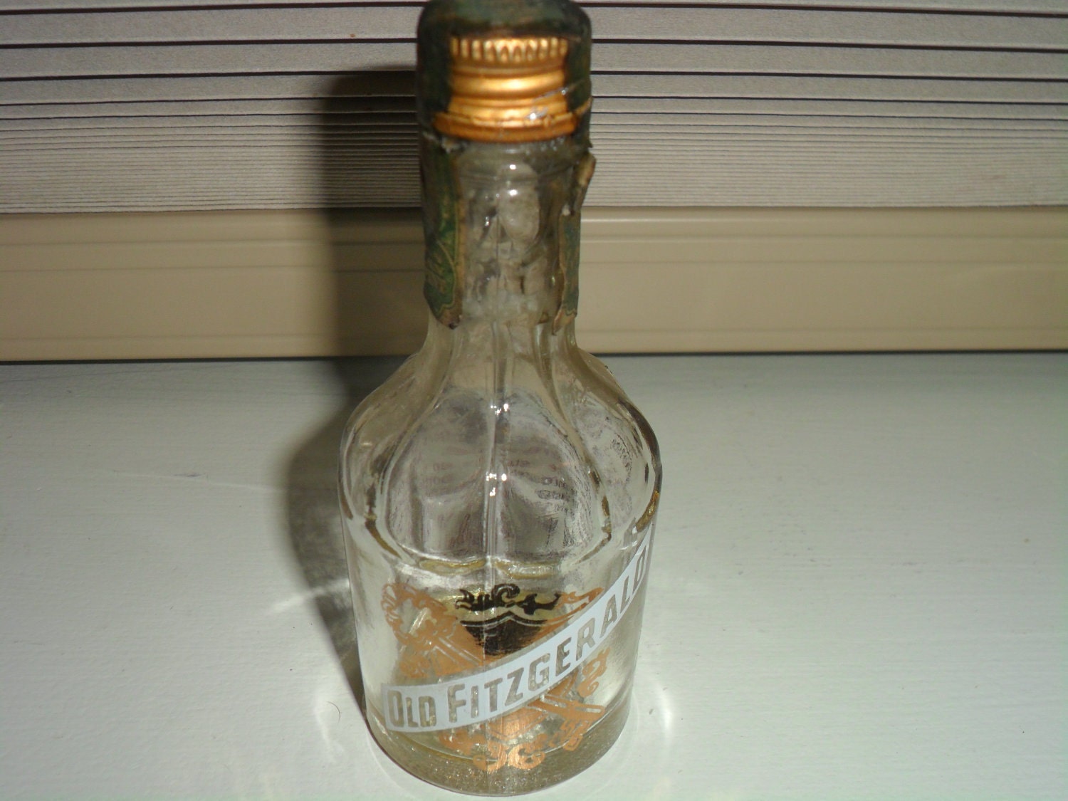 Seven Vintage Mini Whiskey Bottles