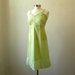 60s Vintage Slip Dress / Green Lace Slip / New Old Stock Medium