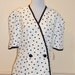 RESERVED FOR Darleen-Vintage Black and White Polka Dot Womans Blazer - Large/Extra Large Blazer
