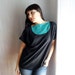 Black oversized top - lace top black green top tunic top womens tshirt