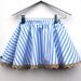 Blue striped skirt pretty toddler girls clothing white natural seaside beach ice cream frilly sweet children clothes beige nautical pastel