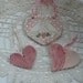 Handmade Ceramic Valentine Ornaments - dove heart, hearts