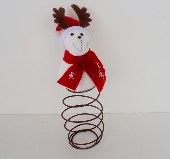 christmas tree topper springy rustic reindeer christmas tree topper springy rustic reindeer