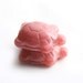Turtle Pink czech glass beads, for kids jewelry, Valentines day - 18x14mm - 4Pc - 0190