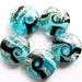 Sparkling blue handmade Glass lampwork beads - SRA set by MayaHoney