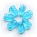 Czech flower beads, glass beads Tulip - Aqua blue, fresh - 20Pc - 0364