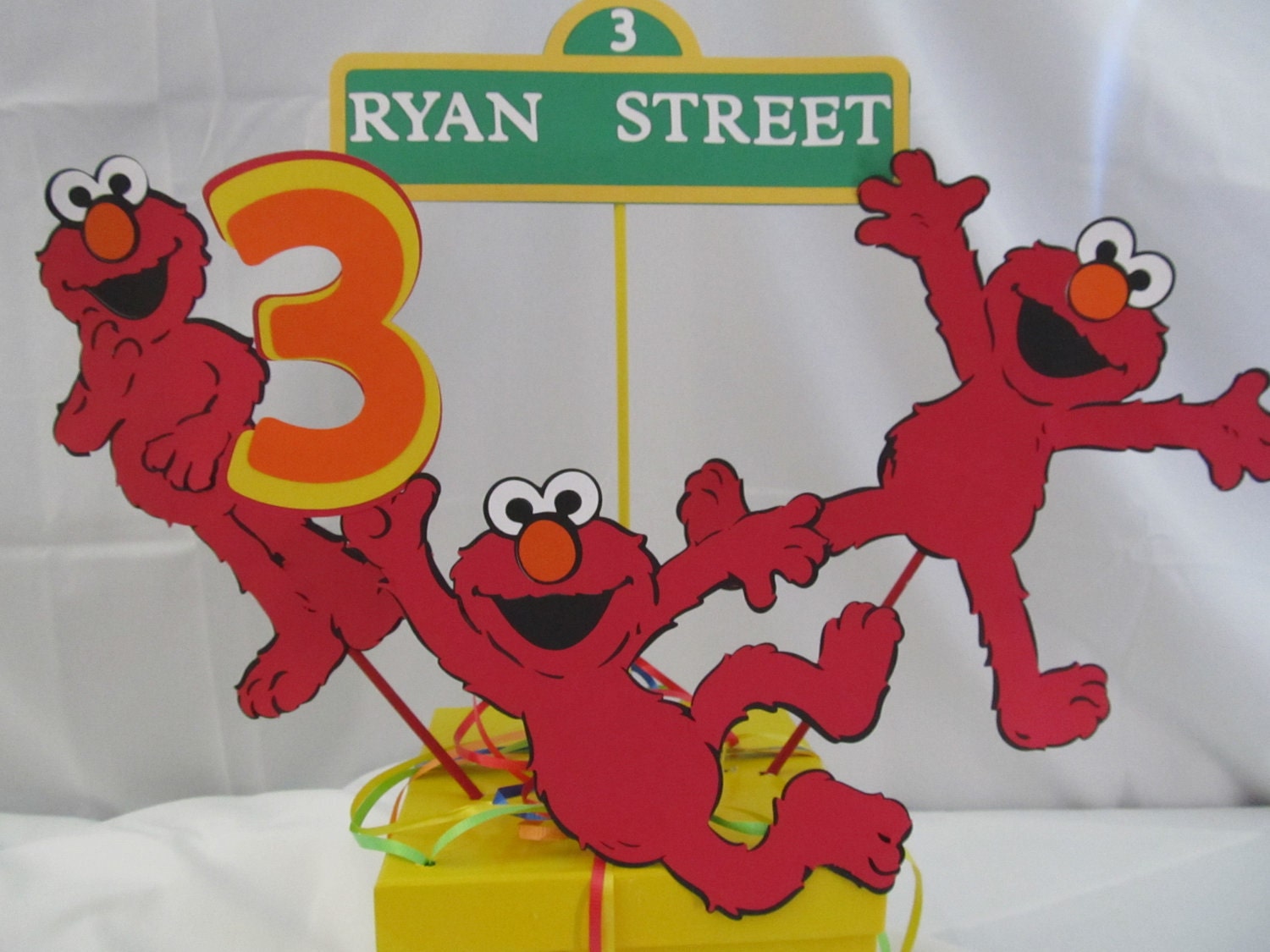 Elmo Birthday Party Centerpiece Picks by