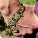 Vintage French Bracelet Hand Paint 1930s Floral Jewelry Cute