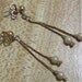 Vintage 14K Gold Double Chain and Pearl Dangle Pierced Earrings Gifts of Gold Pearl Jewelry