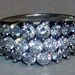 Vintage Sterling Silver Cocktail / Anniversary Three Row Band Ring with Clear CZ Stones