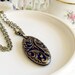 Art Nouveau Flora Locket ... nouveau locket with leaves design, oval locket, antique bronze locket, keepsake necklace