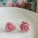 Dusky Pink Rose Earrings
