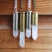 Rose Quartz Crystal Bullet Necklace
