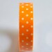 Orange with white polka dots fabric tape