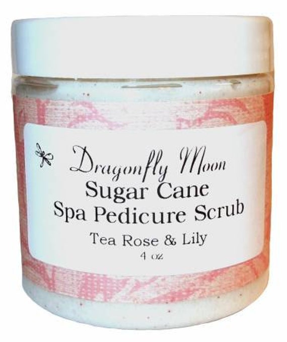 SPA PEDICURE SCRUB Tea Rose & Lily Cane Sugar Pumice