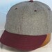 Baseball cap, 6 panel soft wool flannel with supple leather sweatband, size 7 5/8, other sizes available.