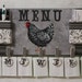 NEW..Chicken Menu Board..Chicken Menu Organizer..Rooster/Chicken collector.