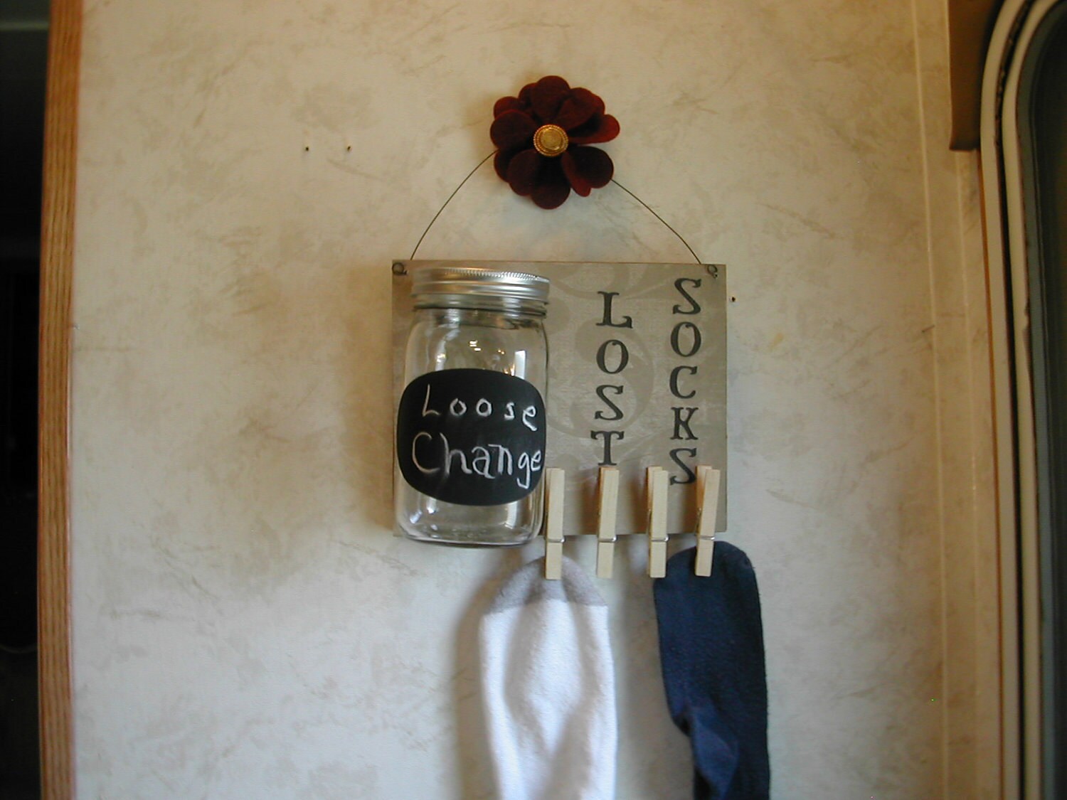 LAUNDRY ROOM lost sock and loose change holder