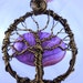 Crazy Lace Agate Tree of life Meditation Necklace Pendant, Yoga Jewelry, Reiki Charged and cleansed, free shipping