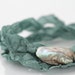 Ribbon Bead Bracelet with Abalone Shell. Green Wrap Bracelet - Beach Wedding Jewelry