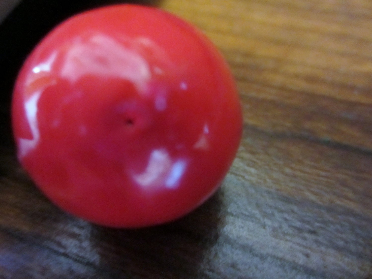 50 count Red lacquared Styrofoam Balls/ Beads 1/2 inch. size