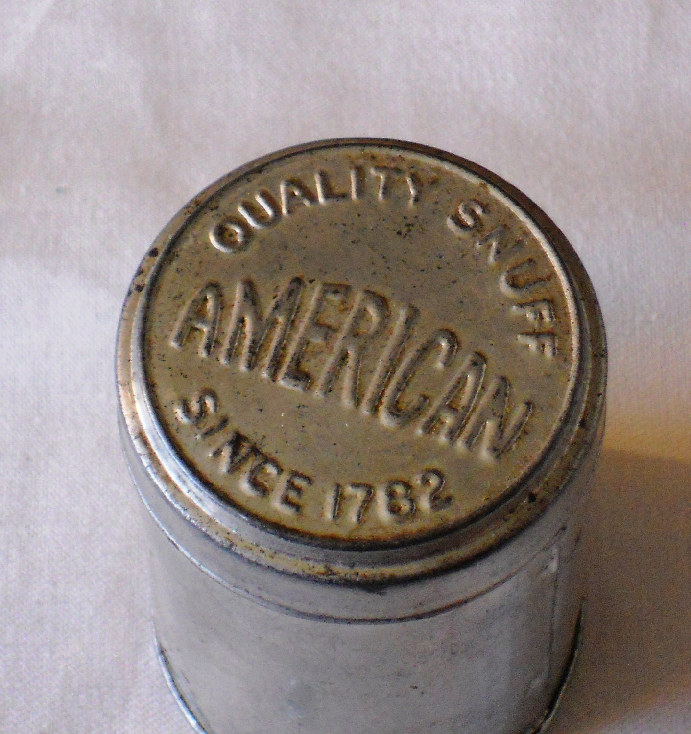 American Quality Snuff Tin Can Since 1782