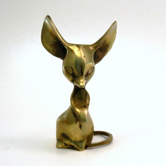 vintage brass mouse figurine