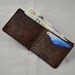 Mens, fully hand made and hand stitched leather billfold wallet