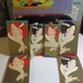 1920's Art Deco Graphics Gibson Finesse smoking vamp flapper girls bridge game set bridge colorful with gold gilding