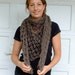 Crochet Shawl, triangle scarf, Dunfermline Shawl