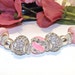 Gorgeous Pink and Crystal Bracelet with European Large Hole Beads