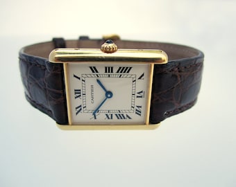 Vintage Cartier "Tank Louis Cartier" Gold Watch