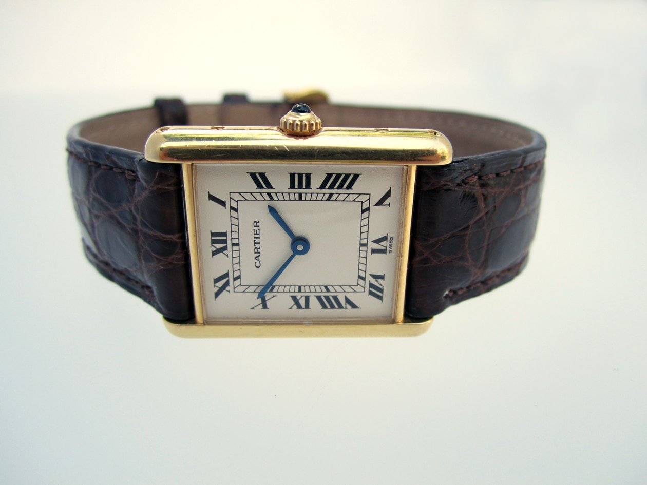 Vintage Cartier Tank Louis Cartier Gold Watch