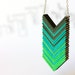 ombre emerald necklace - arrows necklace, green shadows