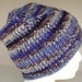 Crochet Hat Slouchy Beanie Skullcap Men Women Teen Blues