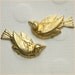 Raw Brass Stamping Bird Left and Right Facing 18mm x 37mm - 2 Sets (4 pcs.)