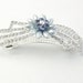 Clear Rhinestone Blue Plastic Flower Vintage Barrette on Etsy For Wedding Or Brides