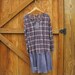 Prairie dress boho dress hand dyed purple gray medium large ready to ship