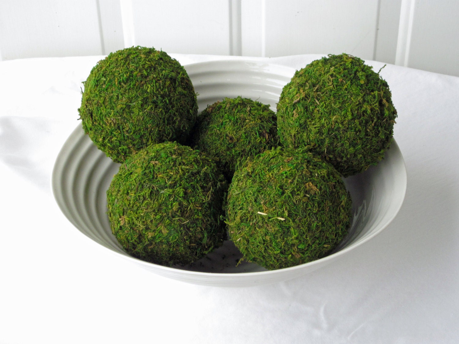 Moss Pomander Balls Set of 5 3 inch Moss Balls for Home or