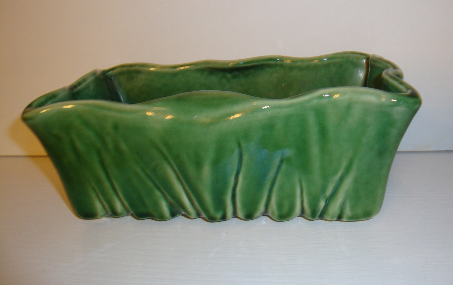 Vintage McCoy Green Planter