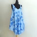 Mini Beach Dress/ Top in blue flowers, Trendy, Summer, Beach,