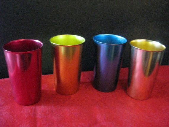 1950's 1960's Bascal Aluminum Cups Made in Italy