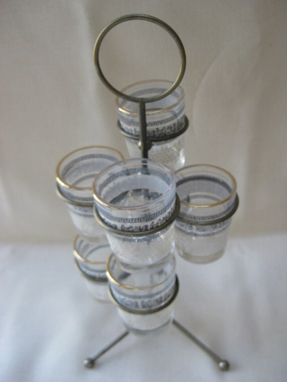 Vintage Atomic Shot Glass Tree