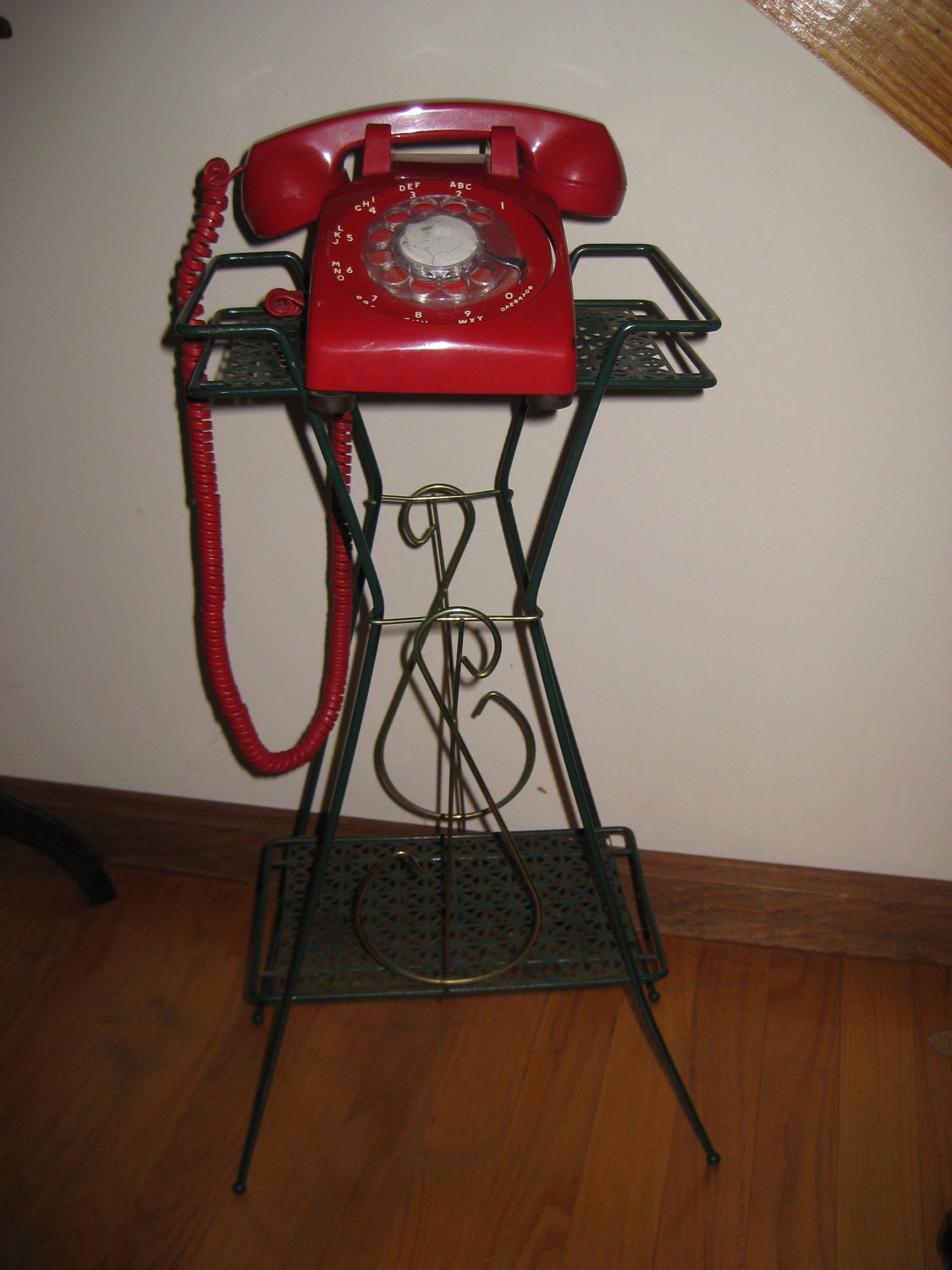 vintage iron music shelf