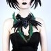 Anisoptera Beaded, Feather Neckpiece