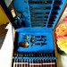 Vintage Rummage Sale, Vintage 1960's Brass and Teak Wood Flatware Set, Modern Style, Modern Flatware