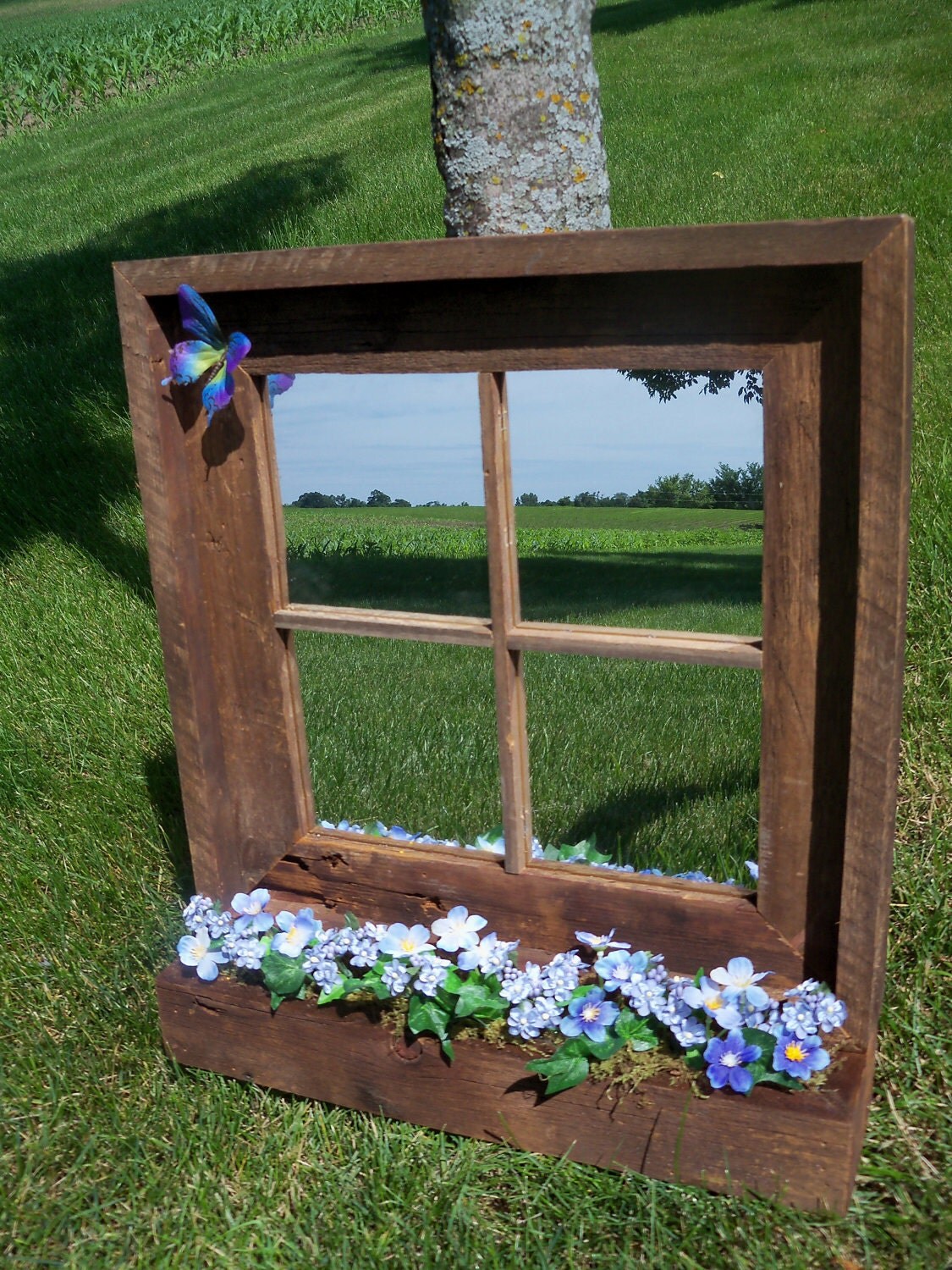 Custom Made Barnwood Framed Mirror with by BarnwoodInspirations